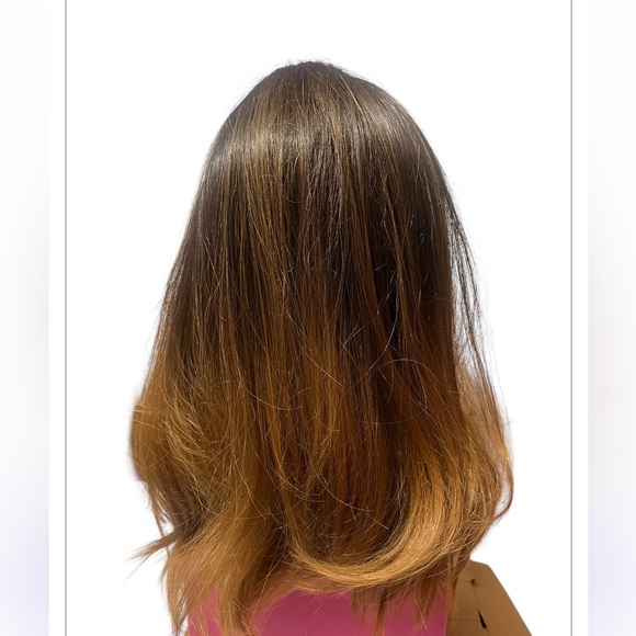 Women Brown Ombre Wig Lace top Synthetic Wig - Picture 3 of 5